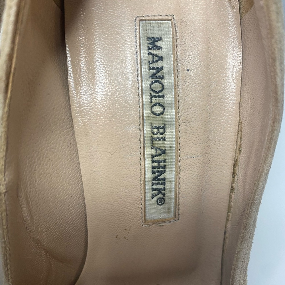 MANOLO BLAHNIK BB CAPTOE SUEDE PUMPS - Picture 4 of 11